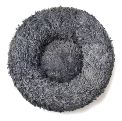 Solid Color Round Plush Dog Cat Bed