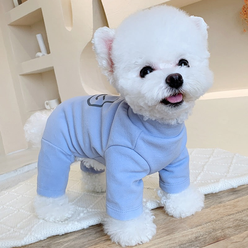 Smile Face Printed Dog Jumpsuits