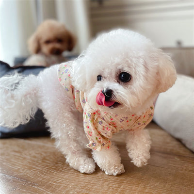 Puffy Sleeves Flower Dog Cat Clothes