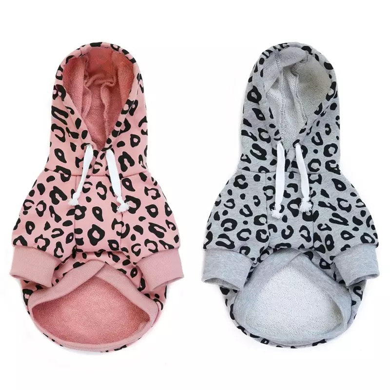 Leopard Printed Dog Hoodies