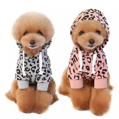 Leopard Printed Dog Hoodies