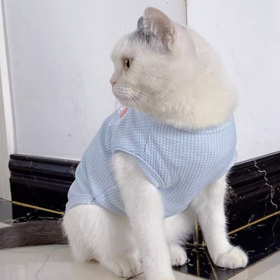Flower Printed Cotton Cat Dog Vest