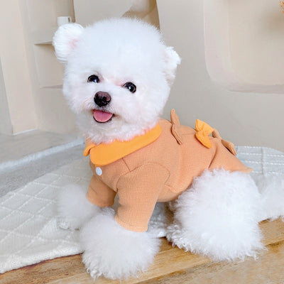Bowknot Design Collar Dog Cat Sweater