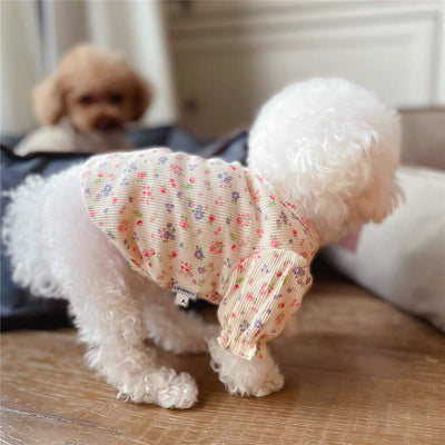 Puffy Sleeves Flower Dog Cat Clothes