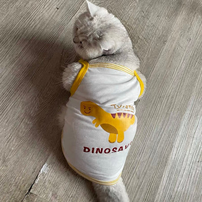 Dinosaur Printed Dog Cat Vest