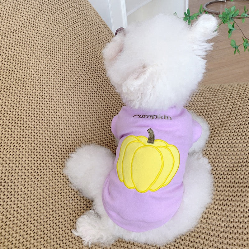 Pumpkin/Eggplant Printed Pet Sweater