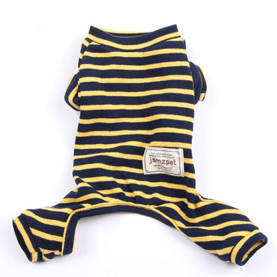 Striped Cotton Dog Jumpsuit Pajama