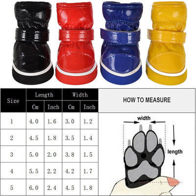 4pcs Waterproof Dog Cat Shoes