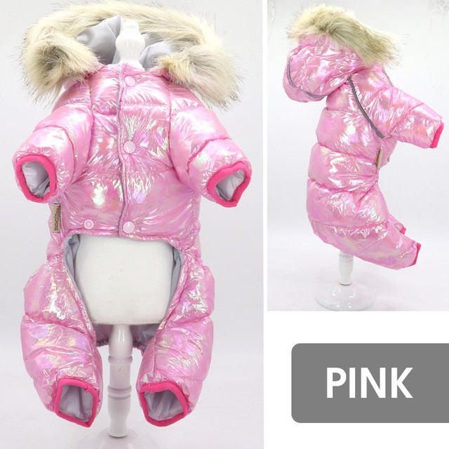 Shiny Thickened Warm Dog Jacket