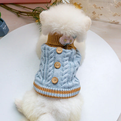 Twisted Button Dog Cat Sweater