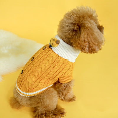 Twisted Button Dog Cat Sweater
