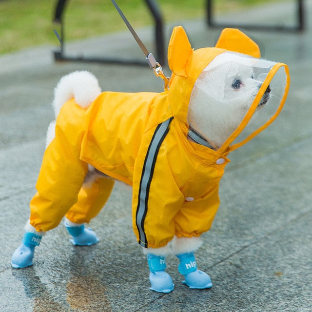 Hooded Raincoat/Shoes for Dogs