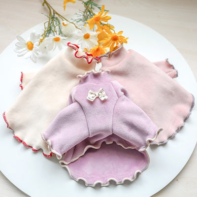 Bowknot Velvet Dog Clothes