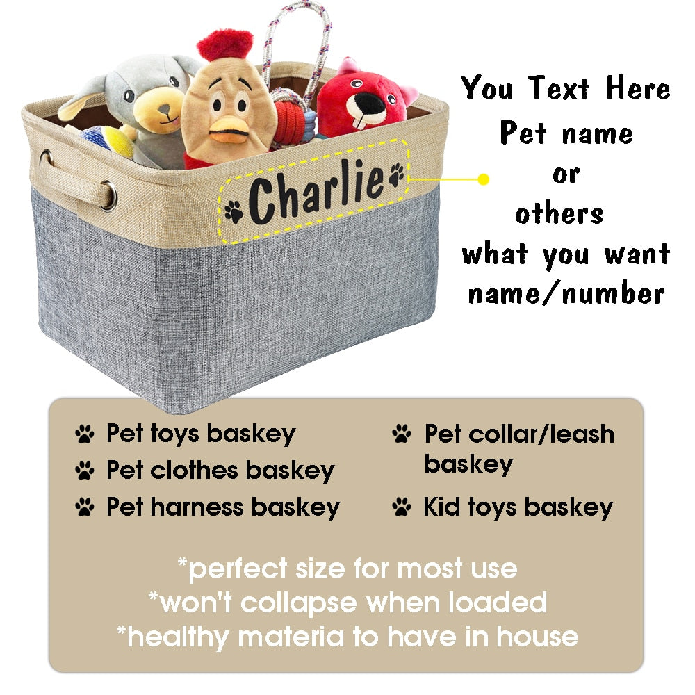 Personalized Pet Storage Basket