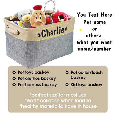 Personalized Pet Storage Basket