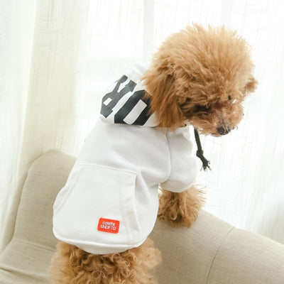 Letter Printed Dog Hoodie