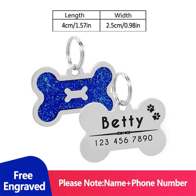 Bling Bone Personalized ID Dog Tags