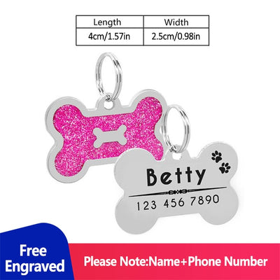 Bling Bone Personalized ID Dog Tags