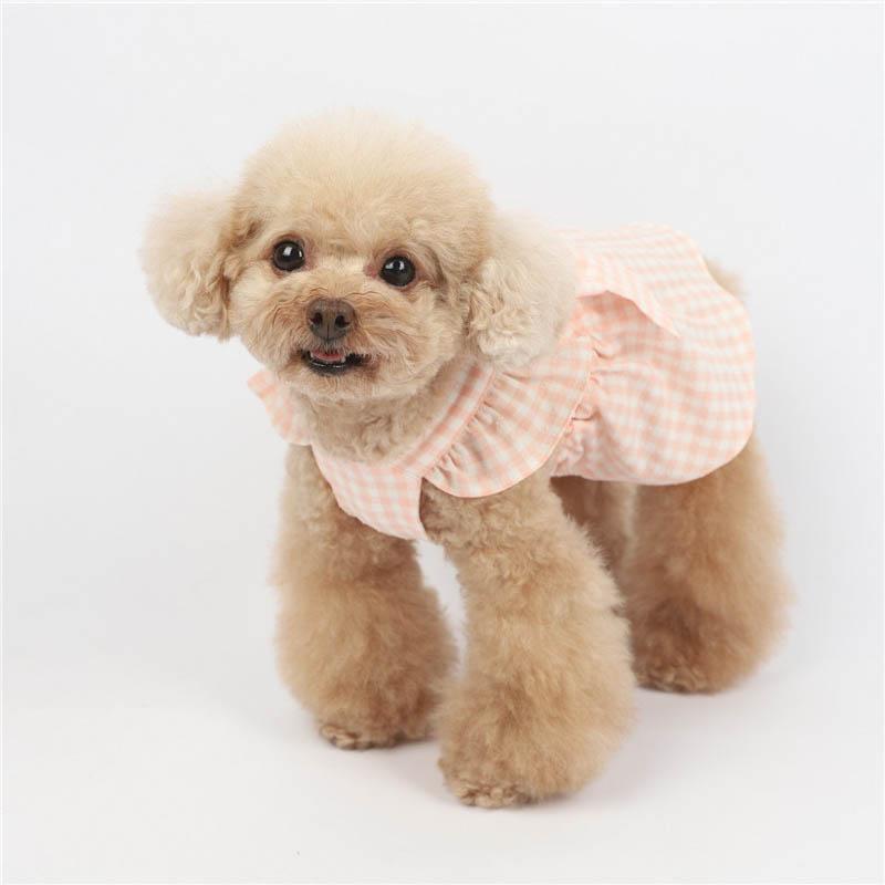 Plaid Bow Puppy Dresses