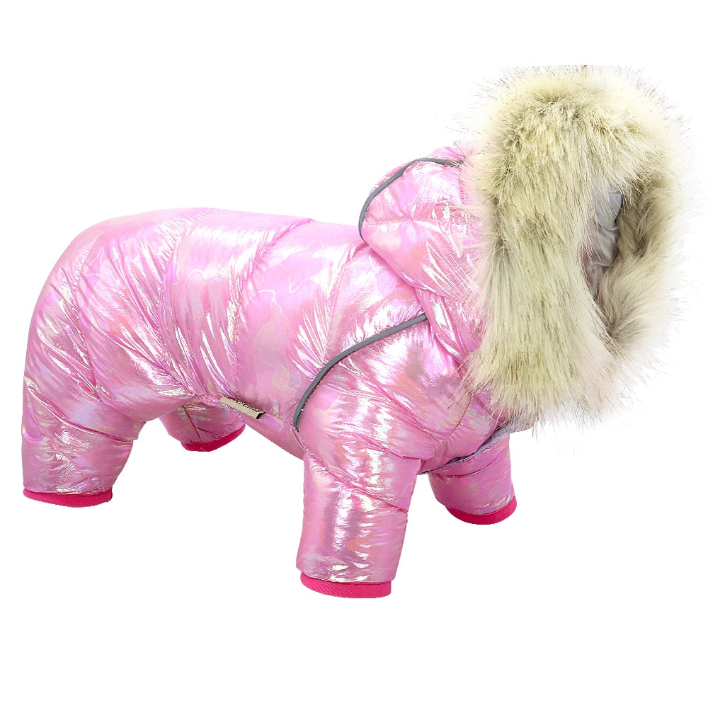 Shiny Thickened Warm Dog Jacket