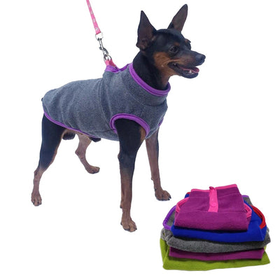 Contrast Color Fleece Dog Cat Vest