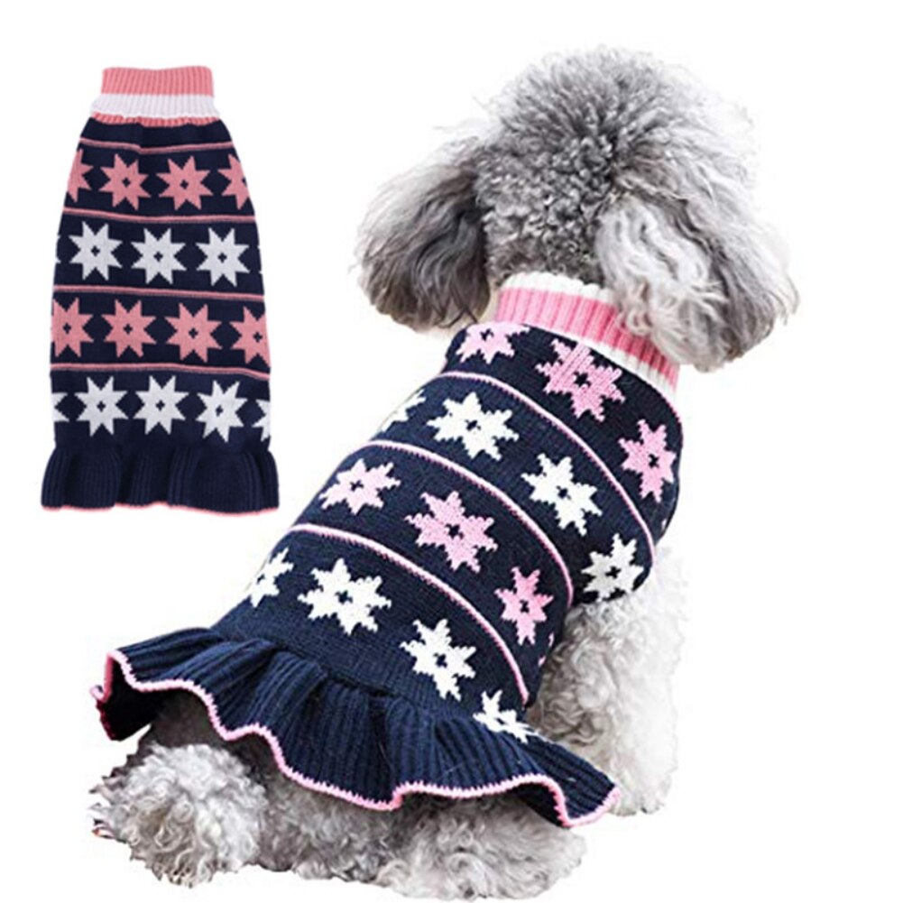 Star Printed Puppy Sweater Dress