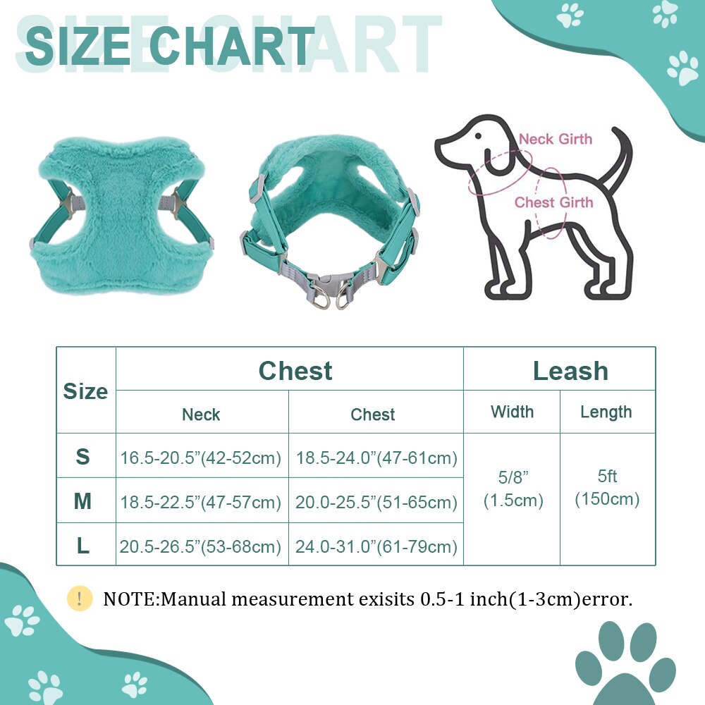 Soft Padded Dog Harness Leash Set