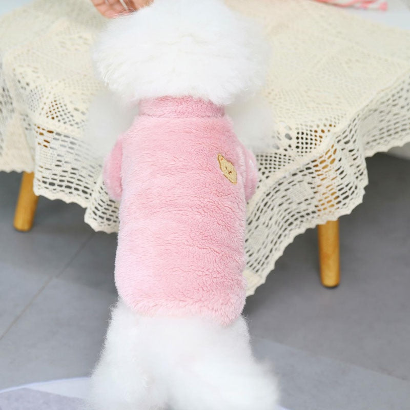 Soft Warm Bear Printed Dog Sweater